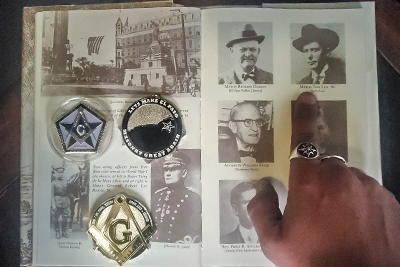 Community member researching a historic Masonic photo.